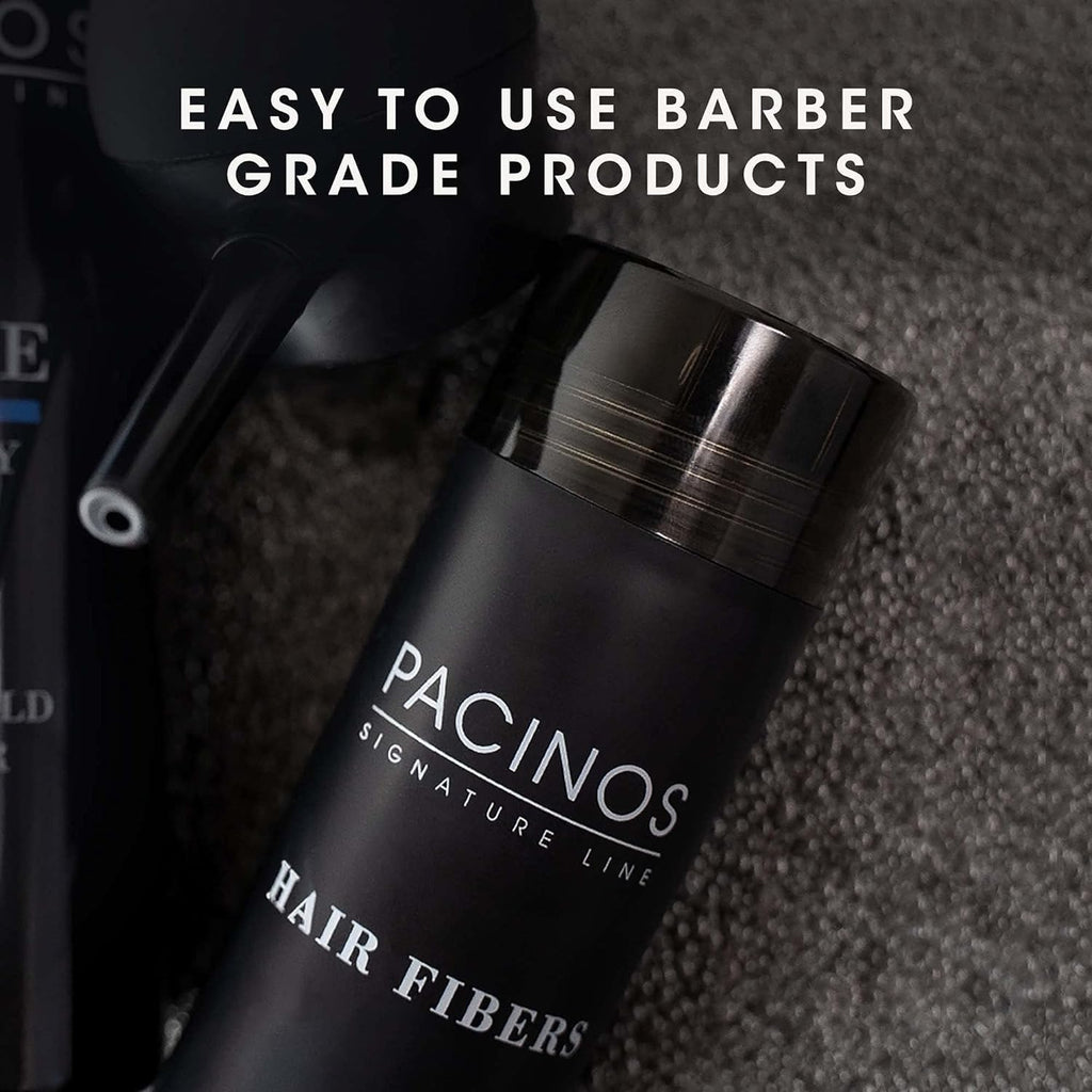 Pacinos Hair Fiber Kit | Conceal Thinning Hair Instantly with Fiber Hold Spray - Dark Brown