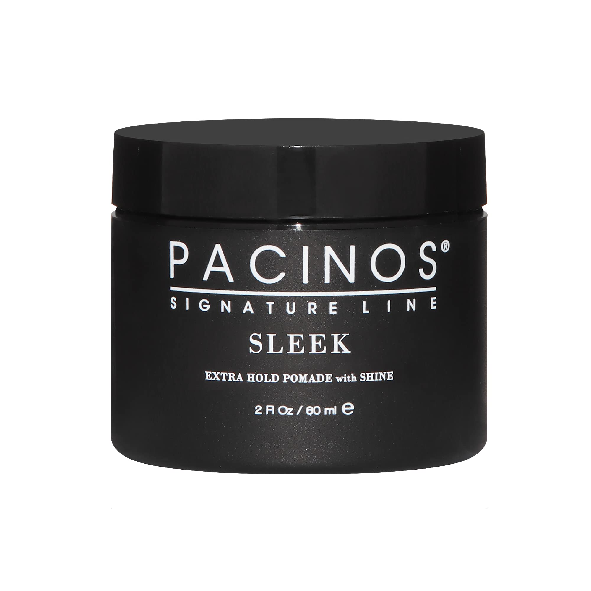 Pacinos Sleek Extra Hold Pomade with Shine | Long-Lasting Definition for All Hair Types | 2 oz