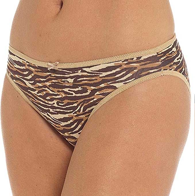 Daisy Dreamer Women's 10 Pack Animal Print Briefs Zebra Leopard Cotton Low Rise Knickers