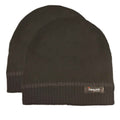 Sock Stack Pack Of 2 Striped Fleece Beanie Hats With 3M Thinsulate Insulation Quick Dry