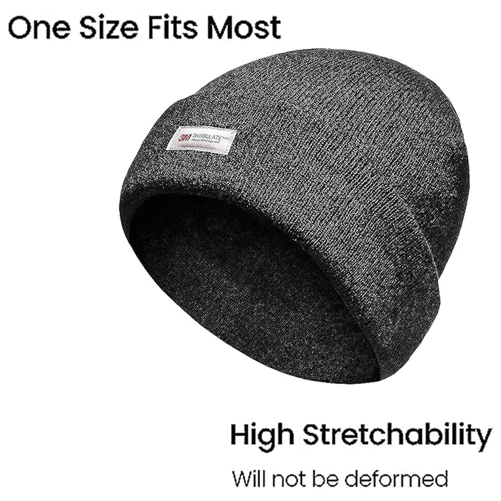 Sock Stack Men's Winter Ski Beanies Pack Of 2 With 3M Thinsulate Thermal Lining Brushed Base Layer Warmth