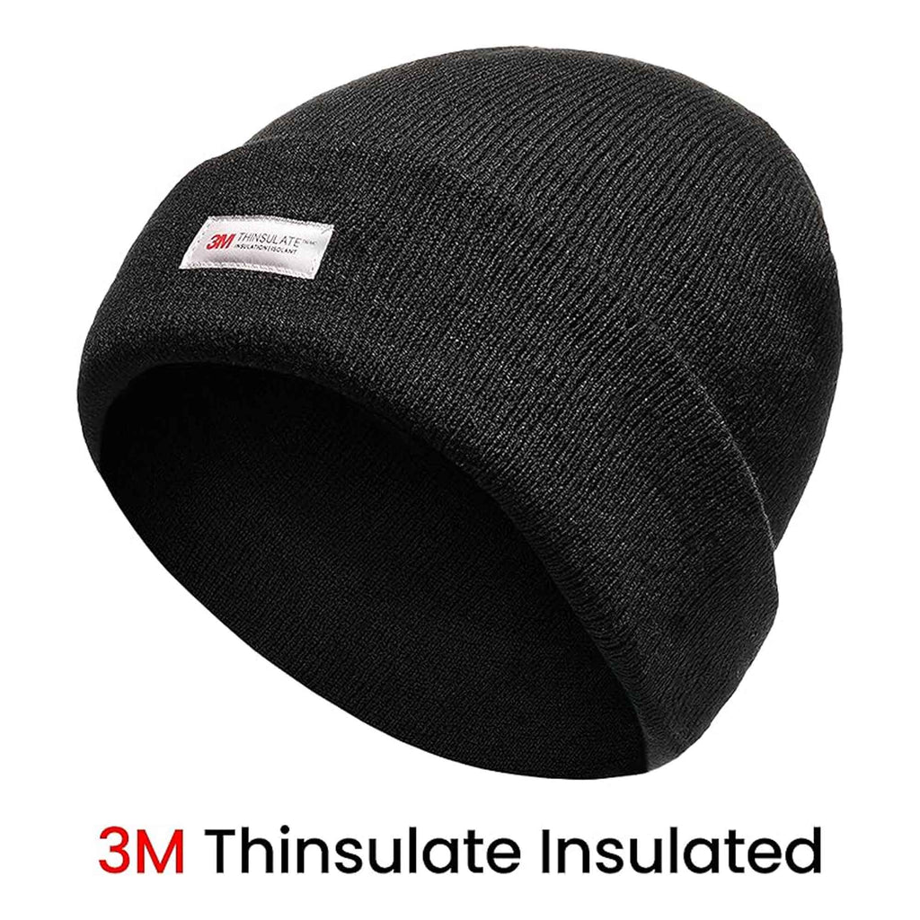 Sock Stack Men's Winter Ski Beanies Pack Of 2 With 3M Thinsulate Thermal Lining Brushed Base Layer Warmth