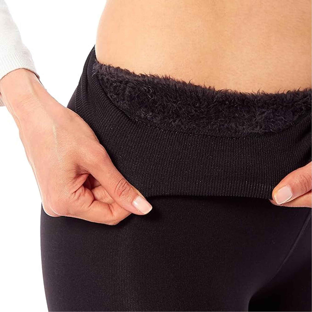 Heatwave Thermalwear Pack Of 2 Womens Ultra Thermal Brushed Black Leggings 140 Denier