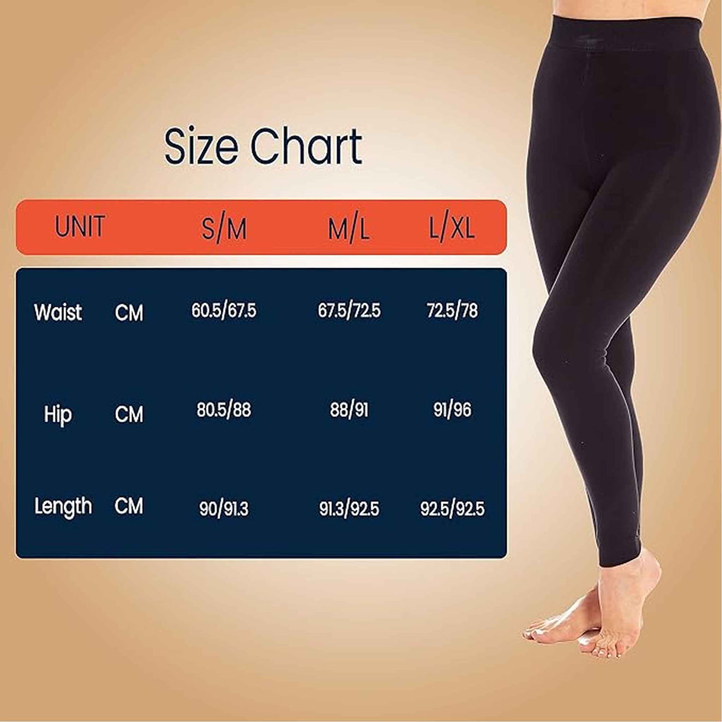 Heatwave Thermalwear Pack Of 2 Womens Ultra Thermal Brushed Black Leggings 140 Denier
