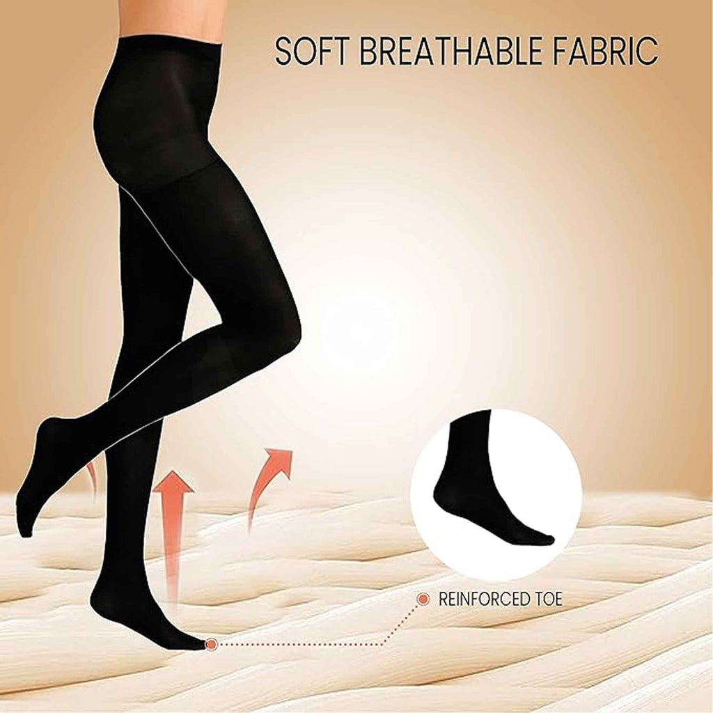 Heatwave Thermalwear Womens Thermal Tights Pack Of 3 Black 140 Denier Winter Warmth