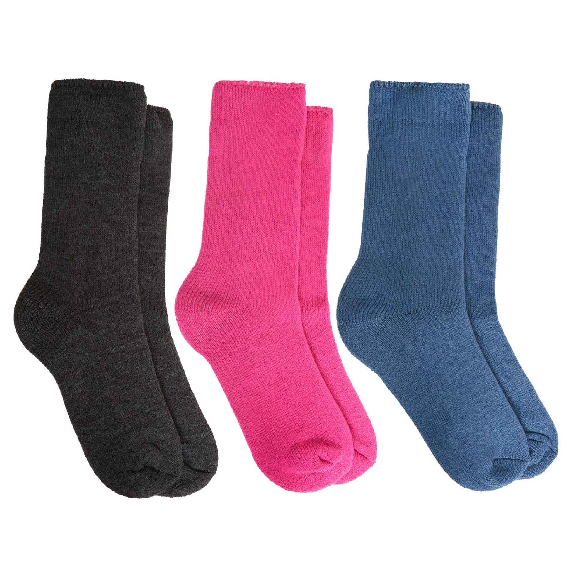 Heatwave Thermalwear Pack Of 3 Women Thermal Boot Socks 2.3 Tog Heavy Duty UK 4-7
