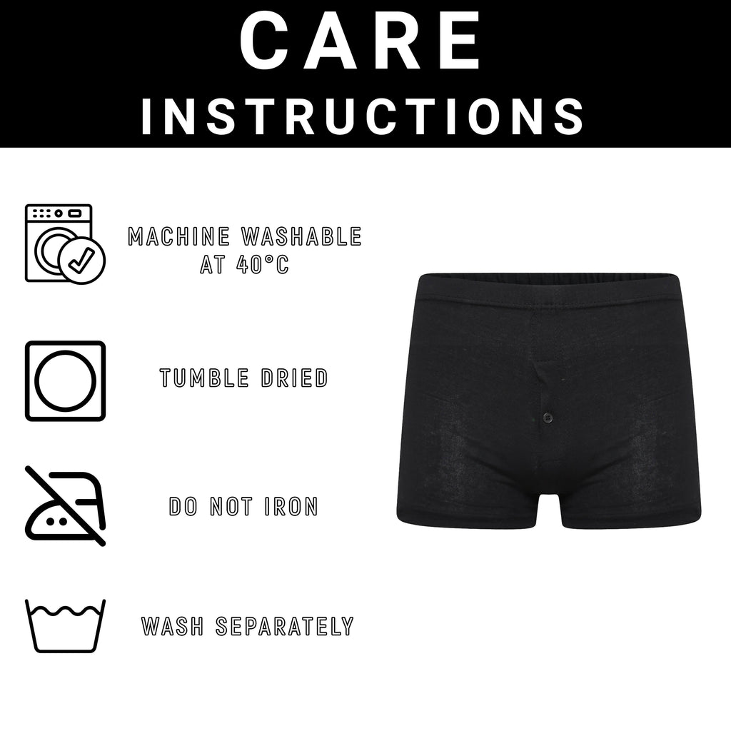 Sock Stack Mens Jersey Boxer Shorts Cotton Rich Button Fly Pack Of 6 Everyday Comfort