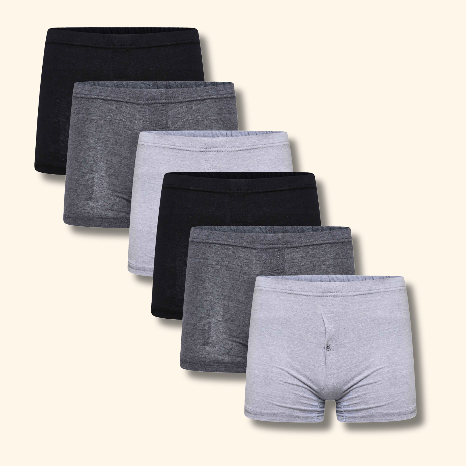 Sock Stack Mens Jersey Boxer Shorts Cotton Rich Button Fly Pack Of 6 Everyday Comfort