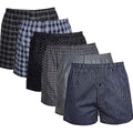 Sock Stack Men's Woven Boxers 6 Pack Loose Fit Comfort Waistband Cotton Mix Multipack Cotton Rich Comfort Fit