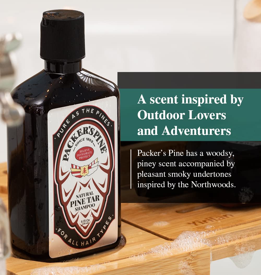 Packer's Pine Tar Hair Care Bundle – Men's Shampoo & Conditioner | Natural Pine Tar & Oils