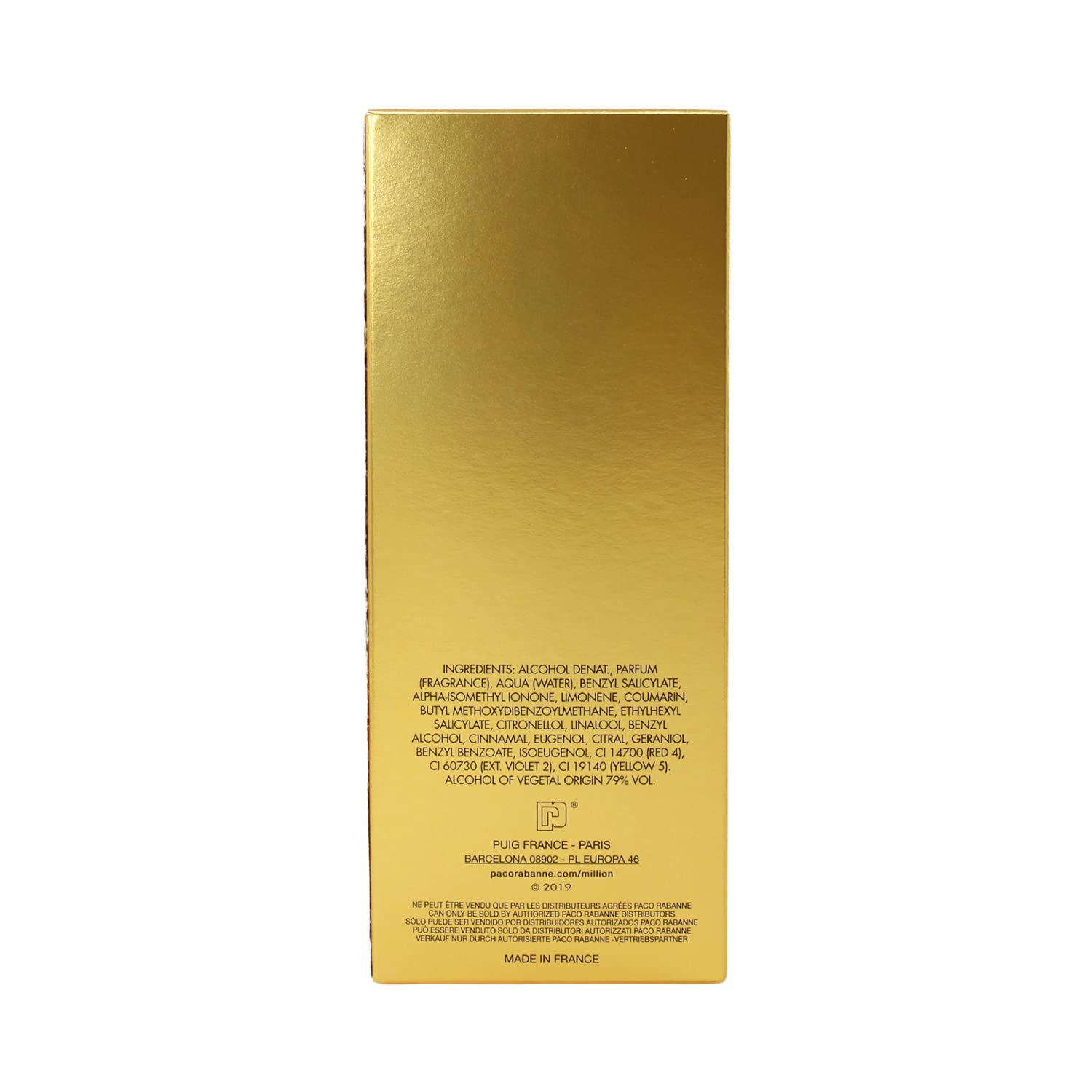 Paco Rabanne One Million Parfum Natural Spray for Men – 3.4 oz