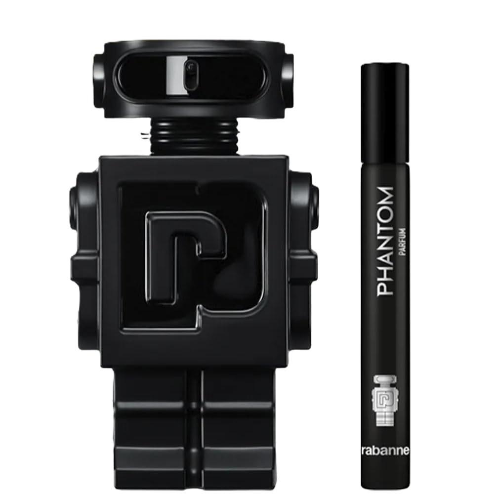 Paco Rabanne Phantom Gift Set for Men – 3.4 oz Parfum + 0.33 oz Travel Spray