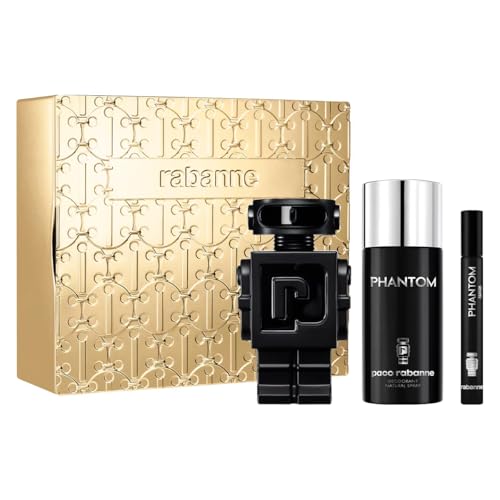 Paco Rabanne Phantom 3-Piece Gift Set for Men – Parfum, Deodorant & Travel Spray