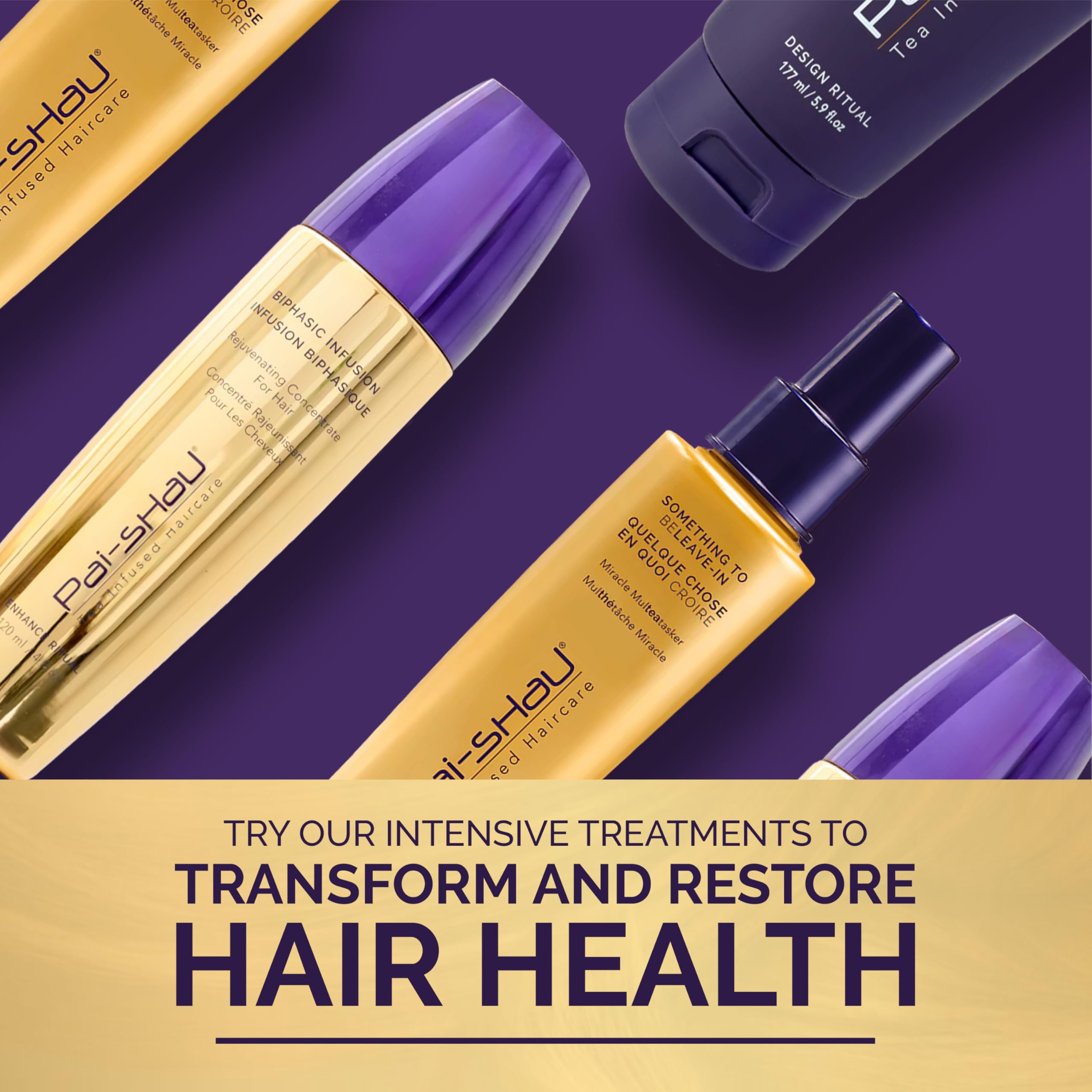 Pai-Shau Biphasic Infusion – Oil-Free Hair Rejuvenating Serum (4 FL Oz) | Shine, Heat & Environmental Protection