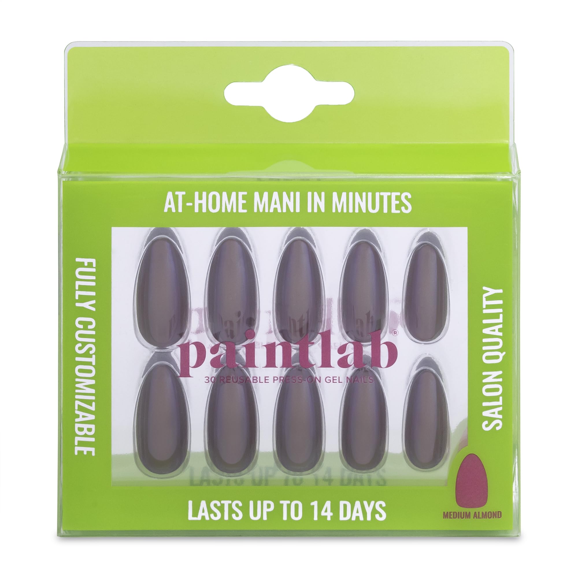 PaintLab Press-On Nails Kit – Chocolate Glaze Fall Manicure, 30-Piece Set