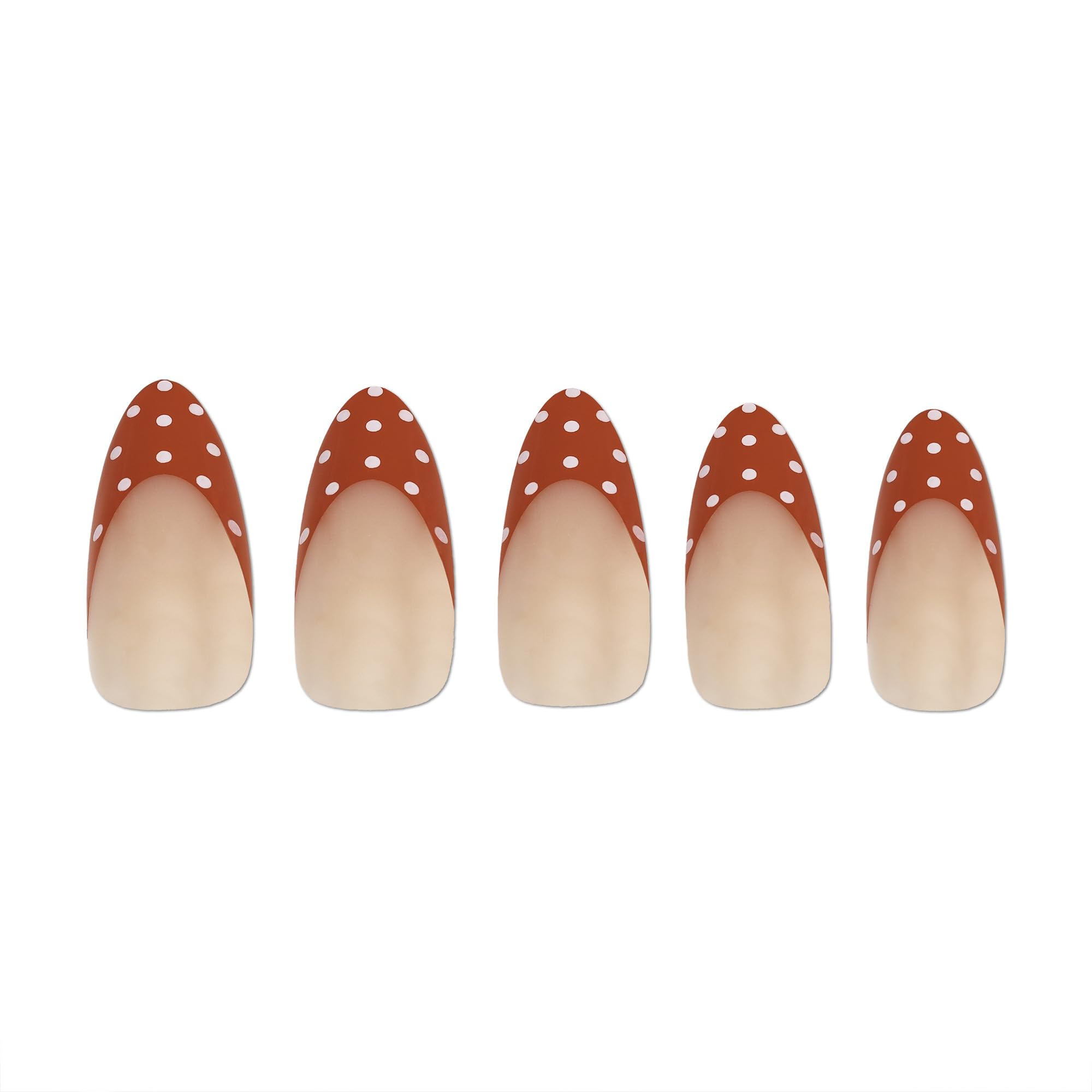 PaintLab Press-On Nails Kit - Red Polka Dot, 30-Piece, Quick-Apply & Long-Lasting with Glue & Tools