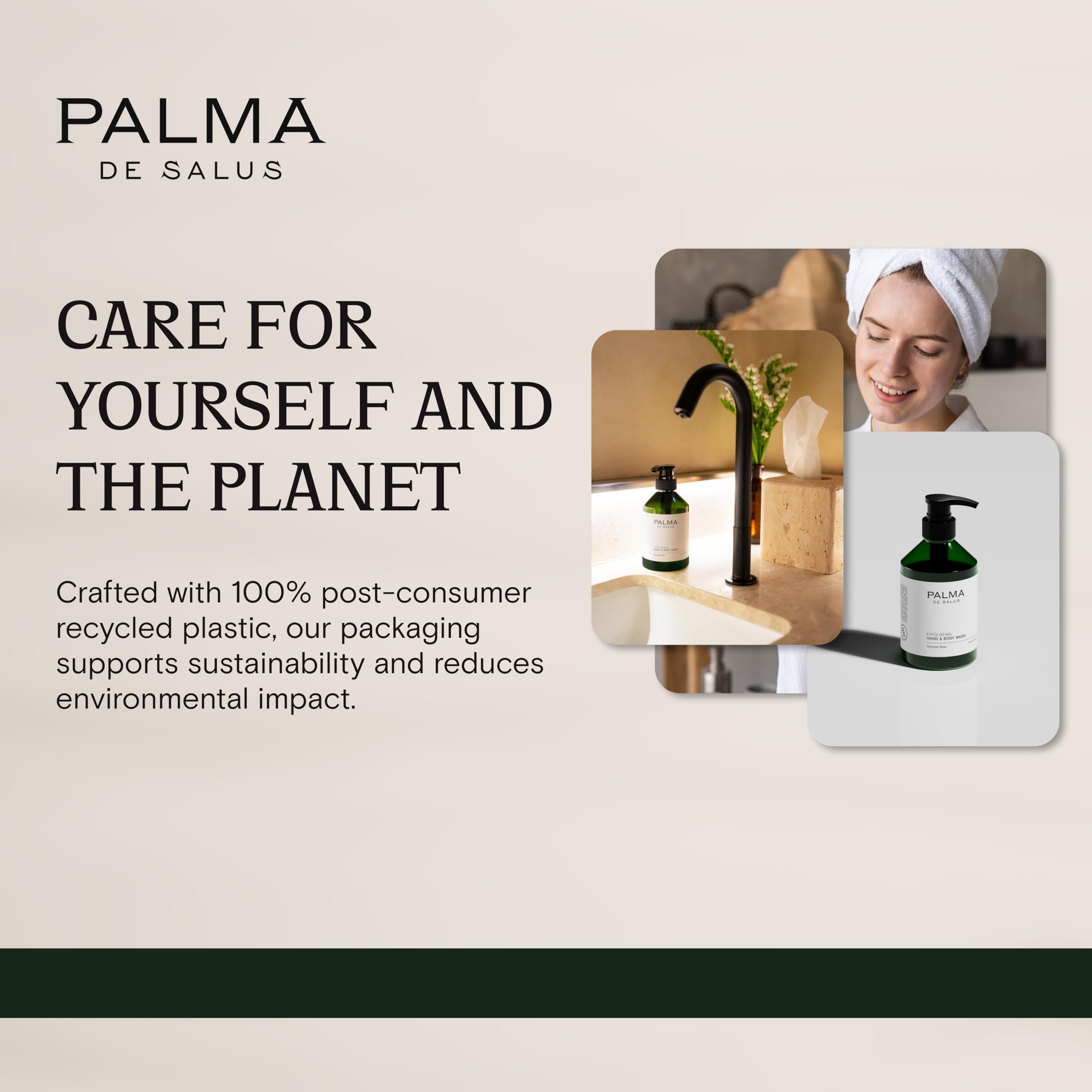 Palma de Salus Exfoliating Hand & Body Wash (Organic Summer Rose) – Hydrating Cleanser with Avocado Oil