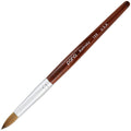 PANA 100% Pure Kolinsky Nail Brush – Oval Crimped Bristles, Mahogany Wood Handle (Size 10) | Professional Salon Quality