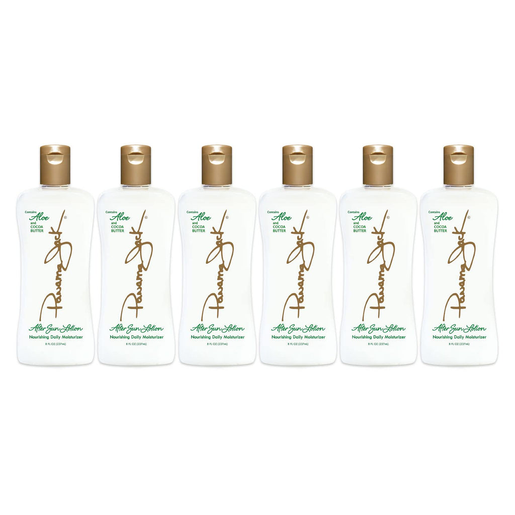Panama Jack Aloe Moisturizer Lotion - After Sun Daily Skincare with Aloe, Cocoa Butter, Olive & Hemp Seed Oils + Vitamin E (8 FL OZ, Pack of 6)