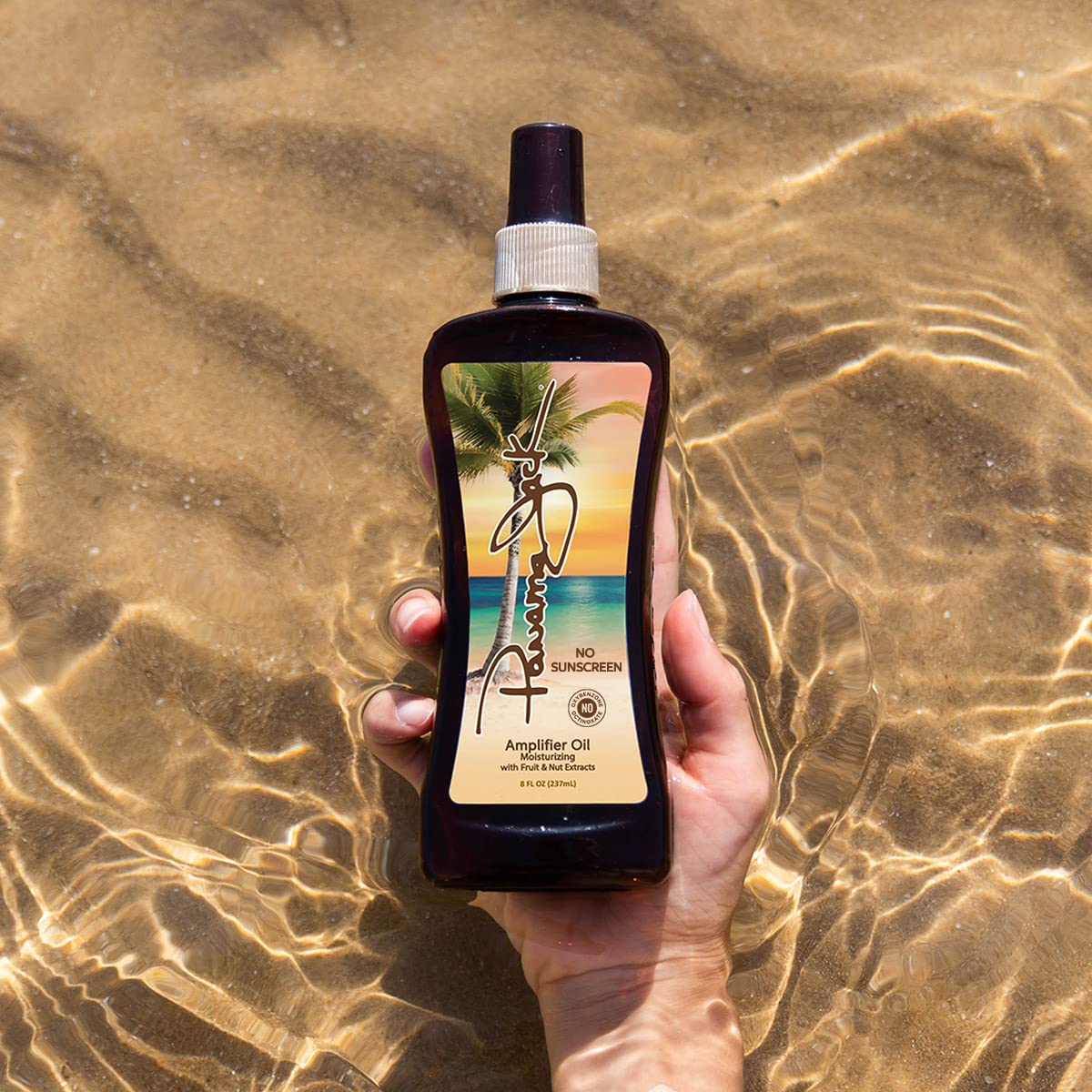 Panama Jack Amplifier Suntan Oil - 0 SPF, Light Exotic Oil Formula, 8 oz (Pack of 6)