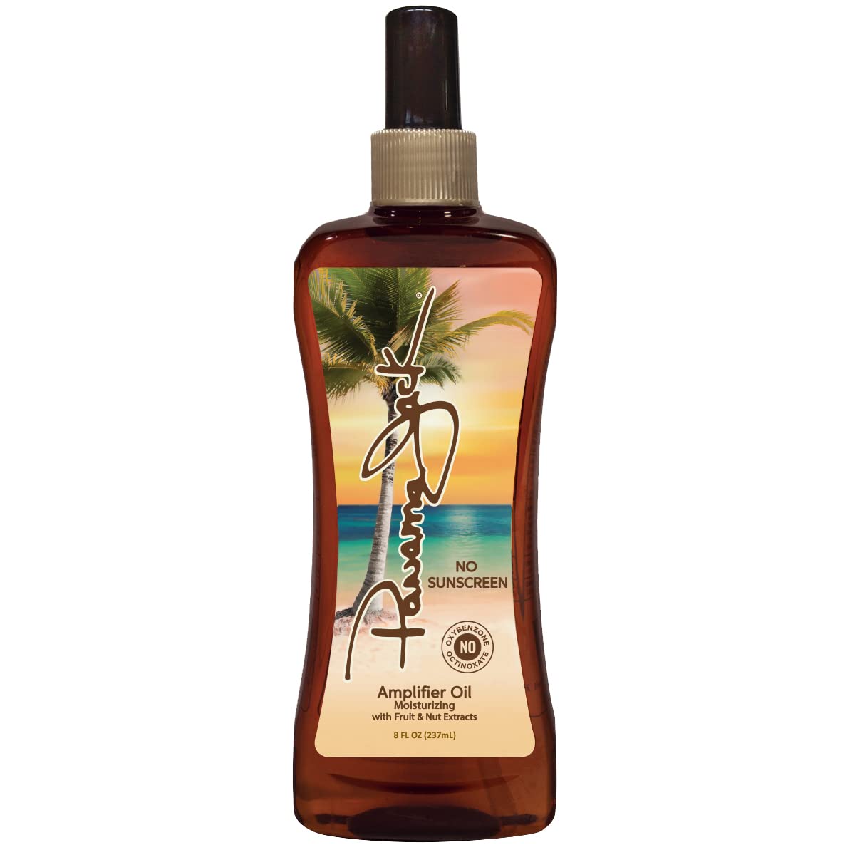 Panama Jack Amplifier Suntan Oil - 0 SPF, Light Exotic Oil Formula, 8 oz (Pack of 6)
