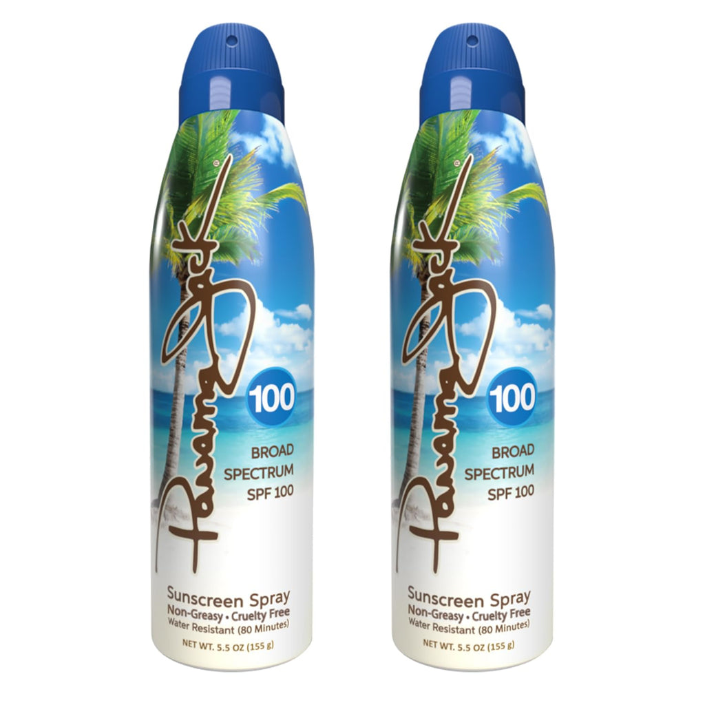 Panama Jack Continuous Spray Sunscreen SPF 100 – Broad Spectrum UVA/UVB, Water Resistant 80 Minutes