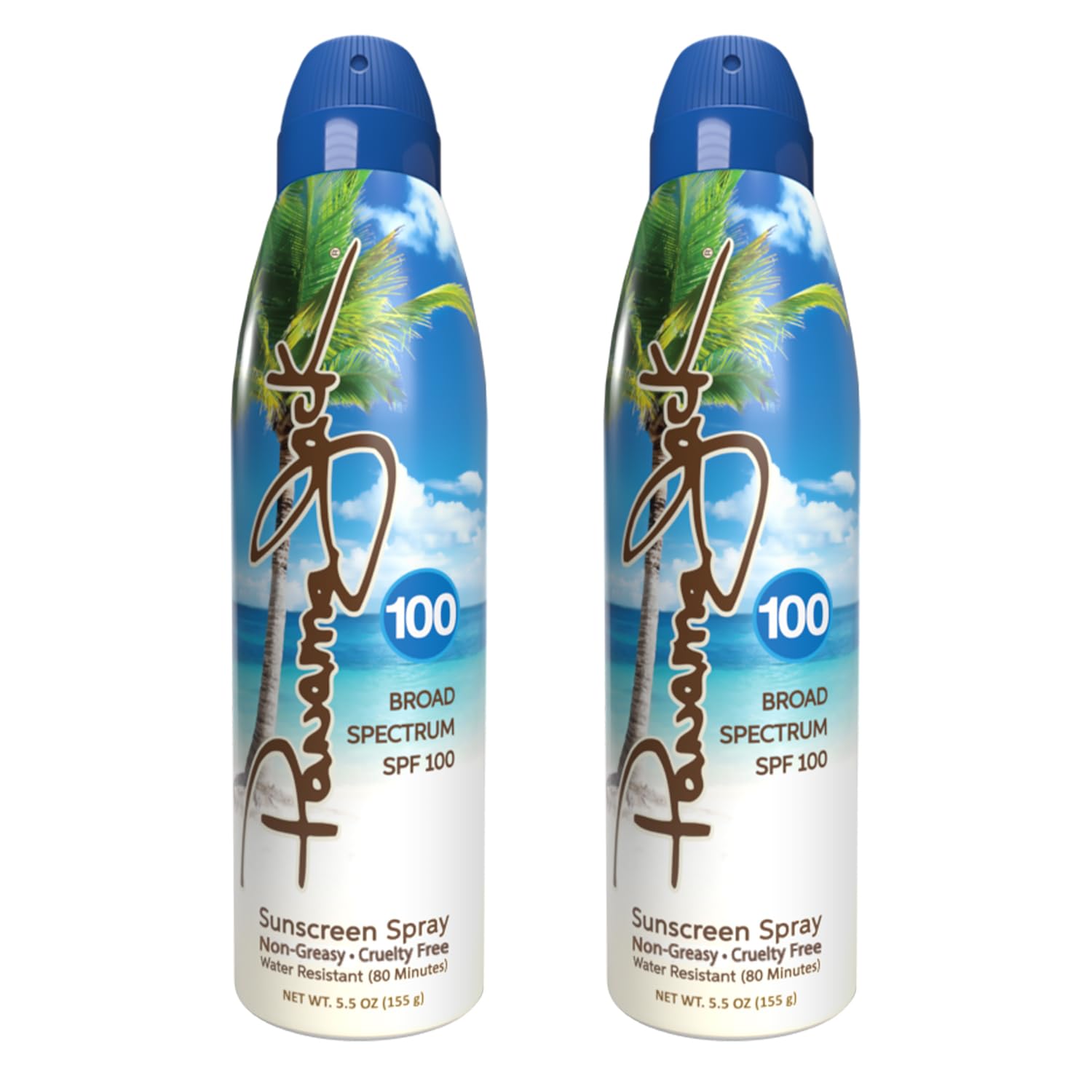Panama Jack Continuous Spray Sunscreen SPF 100 – Broad Spectrum UVA/UVB, Water Resistant 80 Minutes
