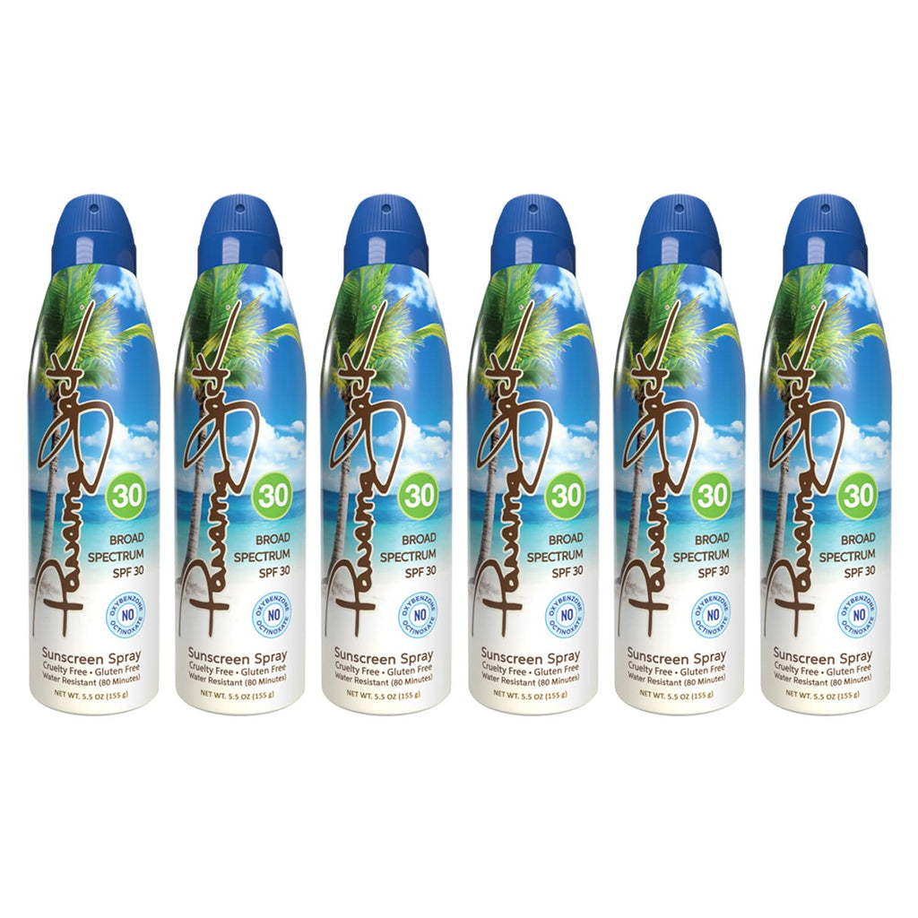 Panama Jack Continuous Spray Sunscreen SPF 30 — Broad Spectrum, Water Resistant, Cruelty Free
