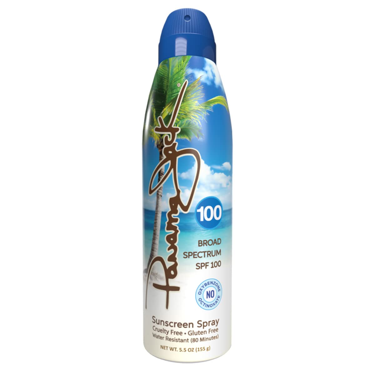 Panama Jack SPF 100 Continuous Spray Sunscreen – Broad Spectrum, Water Resistant 80 Min, 5.5 oz (Pack of 12)