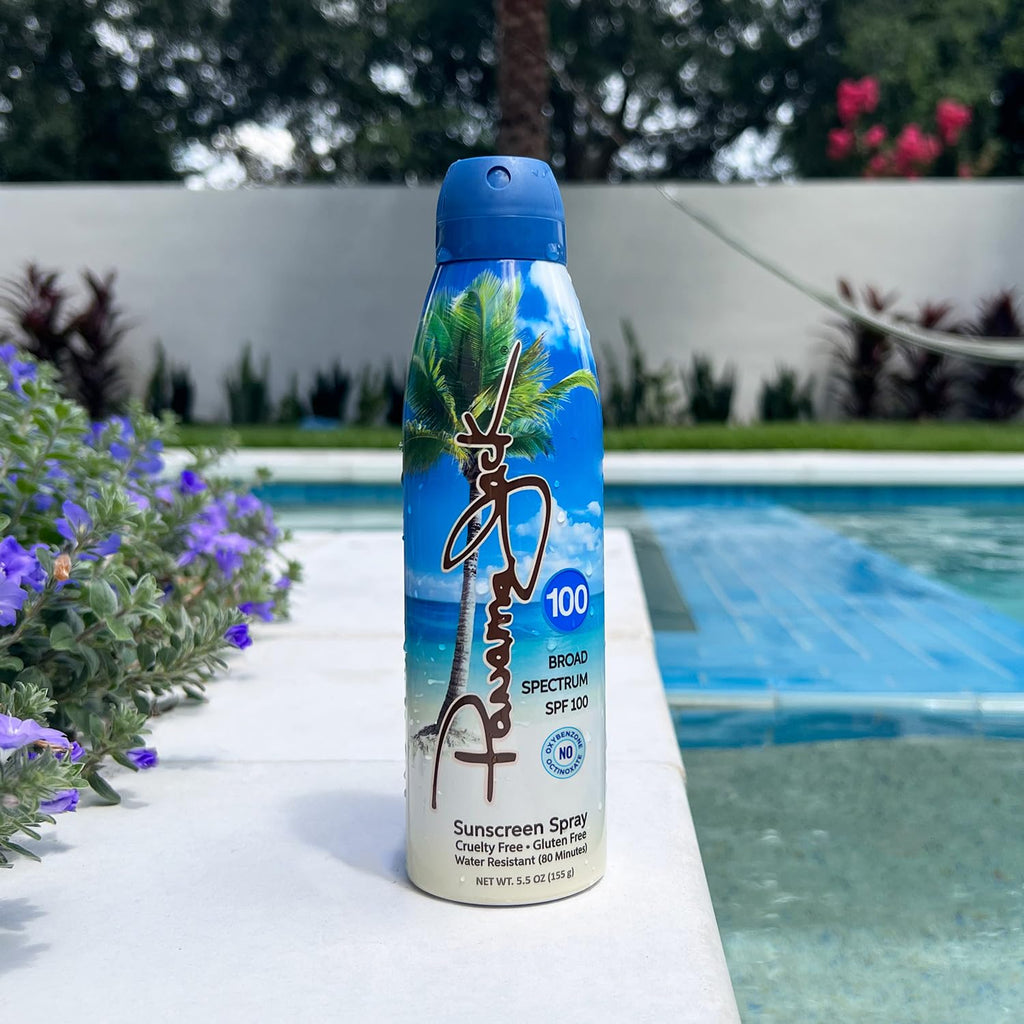 Panama Jack SPF 100 Continuous Spray Sunscreen – Broad Spectrum, Water Resistant 80 Min, 5.5 oz (Pack of 12)