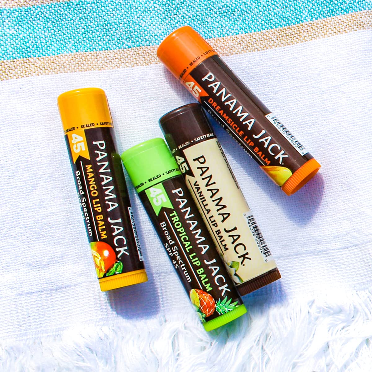 Panama Jack Sunscreen Lip Balm SPF 45 – Broad Spectrum Lip Protection (7 Pack)