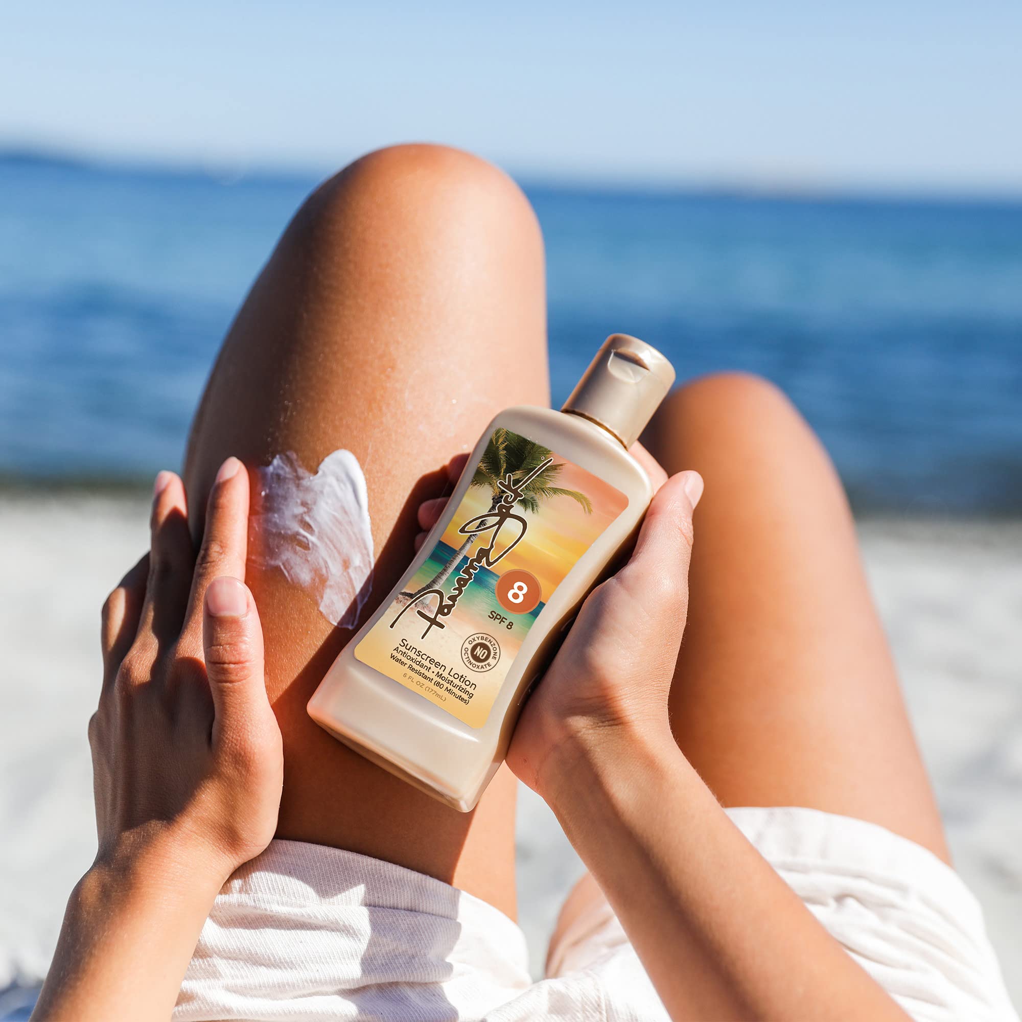 Panama Jack Sunscreen Tanning Lotion SPF 8 – 2 Pack, Reef-Friendly & Cruelty-Free