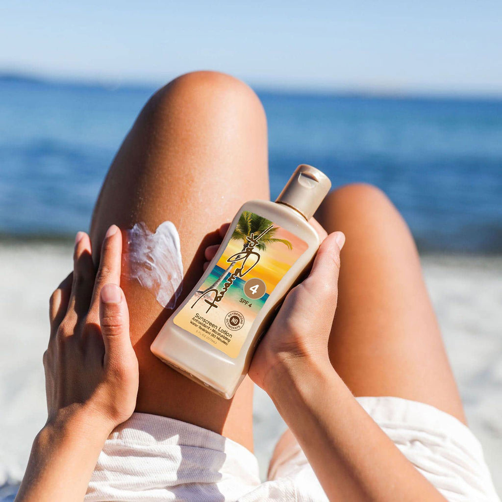 Panama Jack Sunscreen Tanning Lotion SPF 4 – Cruelty-Free, Reef-Friendly, Antioxidant Moisturizing Formula – 6 fl oz Pack of 12