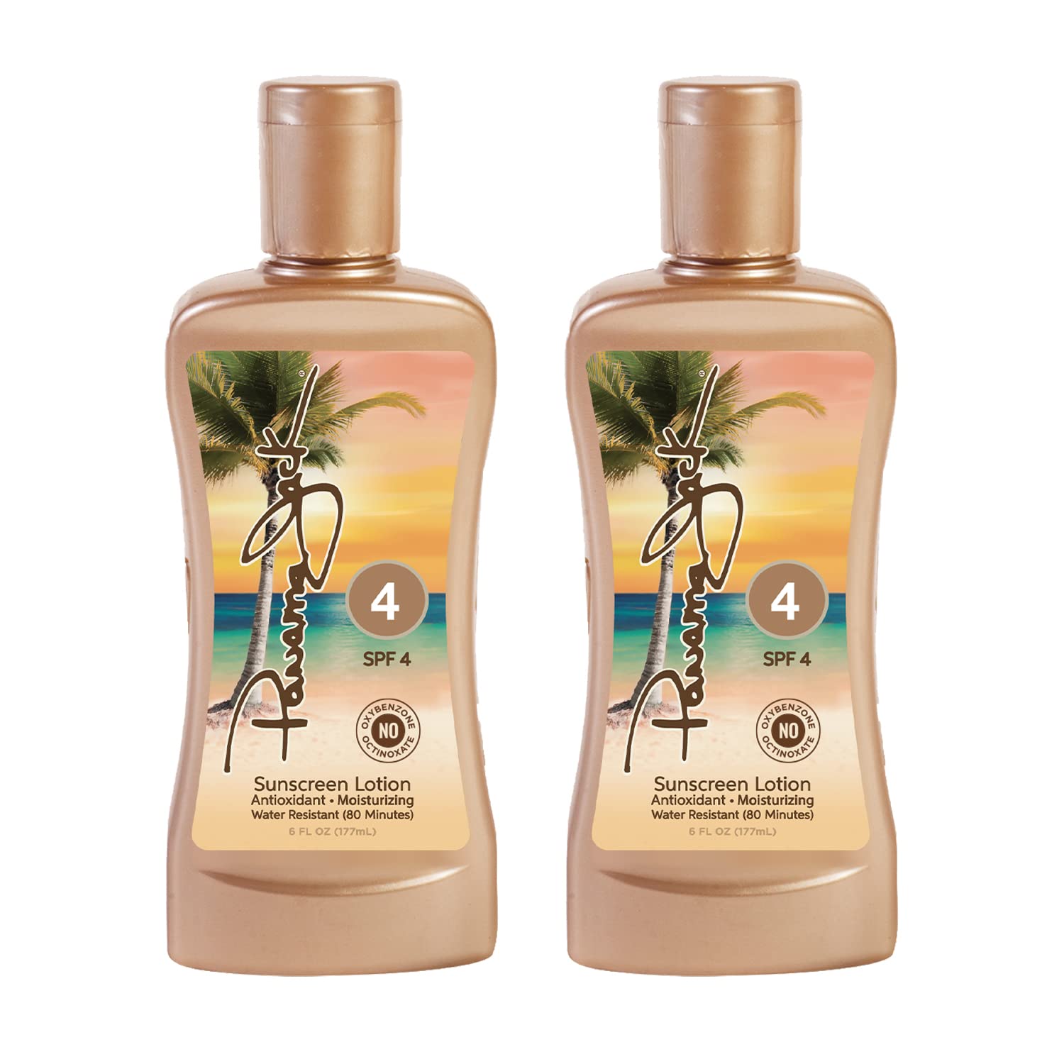 Panama Jack Sunscreen Tanning Lotion SPF 4 – Cruelty-Free, Reef-Friendly, Antioxidant Moisturizing Formula – 6 fl oz Pack of 12