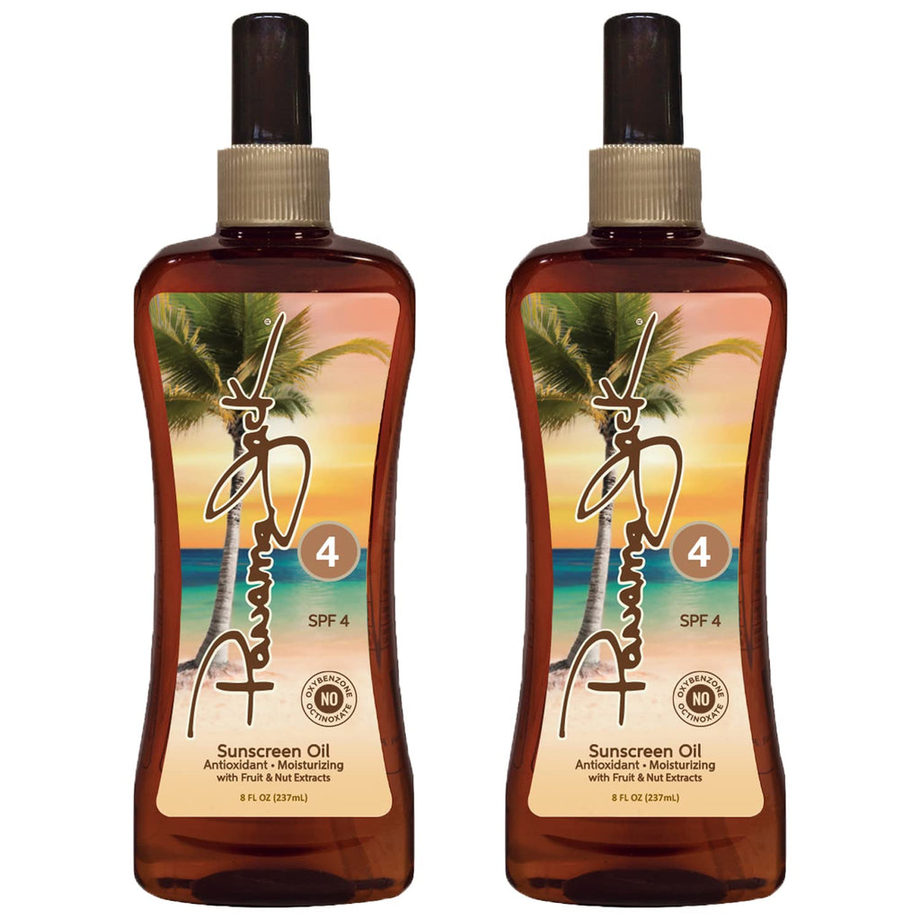 Panama Jack Sunscreen Tanning Oil SPF 4 – Cruelty Free, Exotic Oils & Fruit Extracts, 8 oz (Pack of 12)