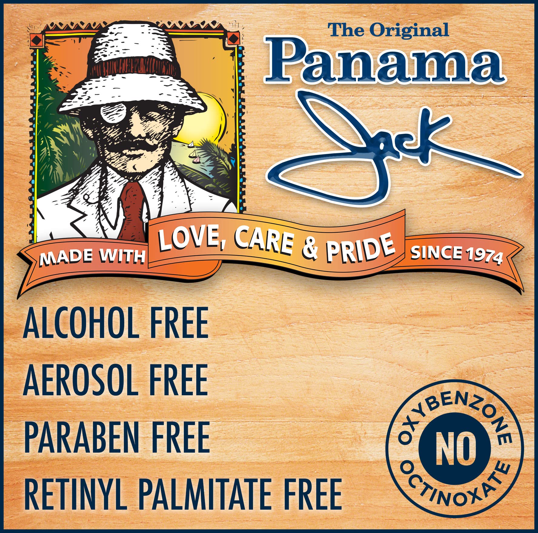 Panama Jack Trophy Suntan Oil – 0 SPF, Exotic Oils & Cocoa Butter, 5.5 oz (Pack of 6)