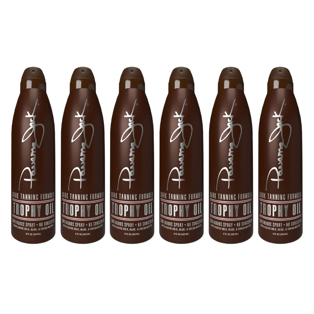 Panama Jack Trophy Suntan Oil – 0 SPF, Exotic Oils & Cocoa Butter, 5.5 oz (Pack of 6)