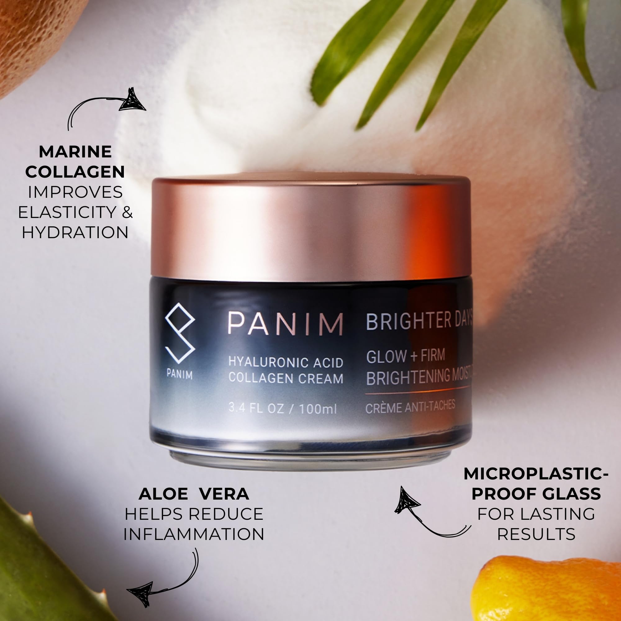 PANIM Marine Collagen Cream for Face – Hyaluronic Acid, Niacinamide, Brightening & Firming