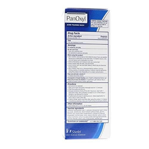 PanOxyl Foaming Acne Wash Maximum Strength 5.5 oz Pack of 3 – Deep Clean for Oily, Blemish-Prone Skin