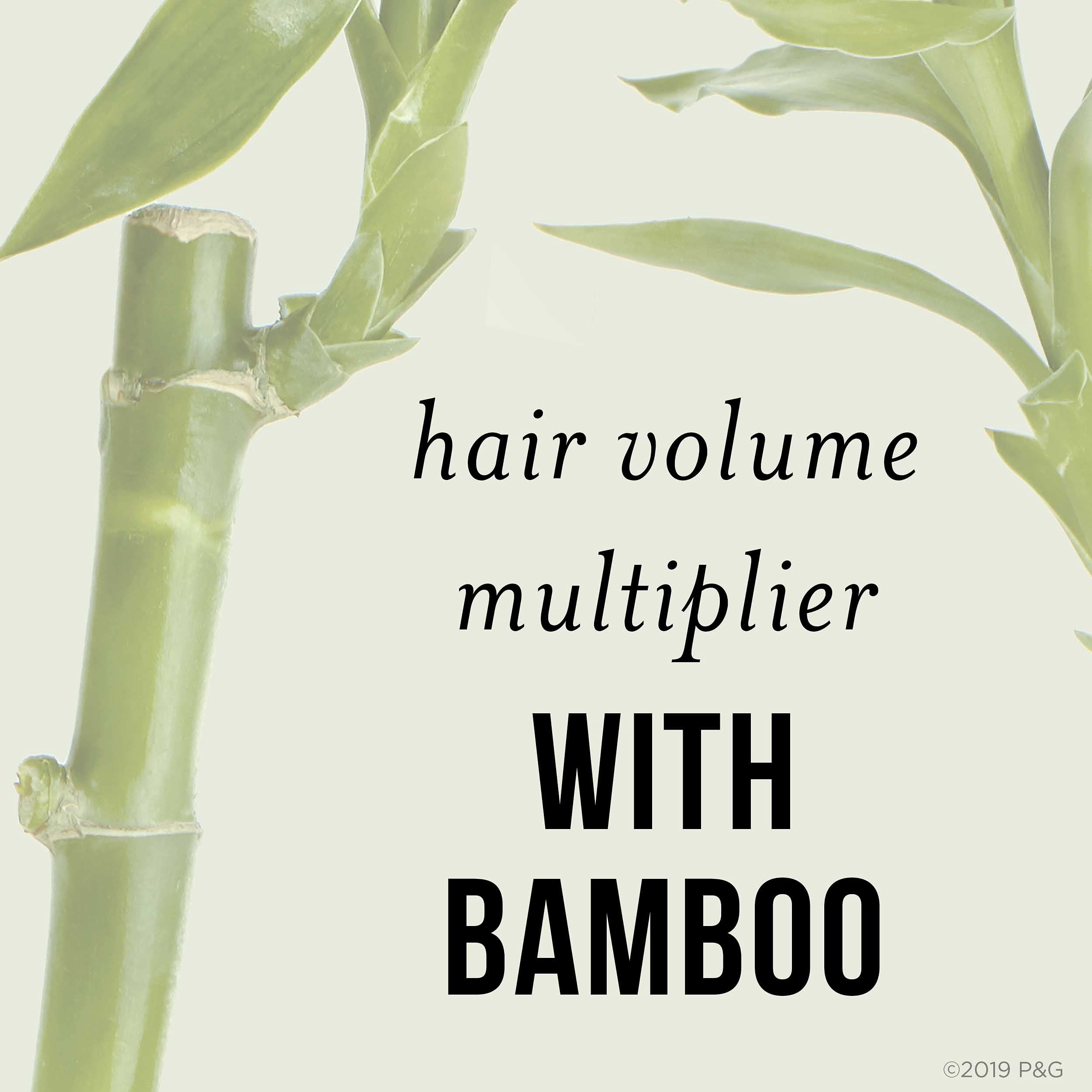 Pantene Volumizing Shampoo with Bamboo – Volume Multiplier for Fine Hair (4 x 9.6 oz)