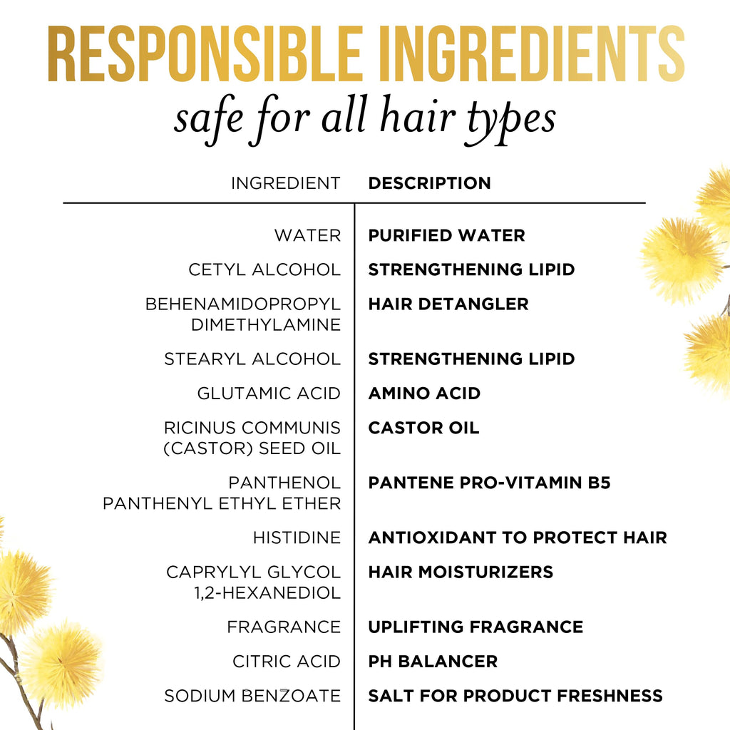 Pantene Sulfate-Free Conditioner with Castor Oil | Strengthening Damage Repair, 8 oz