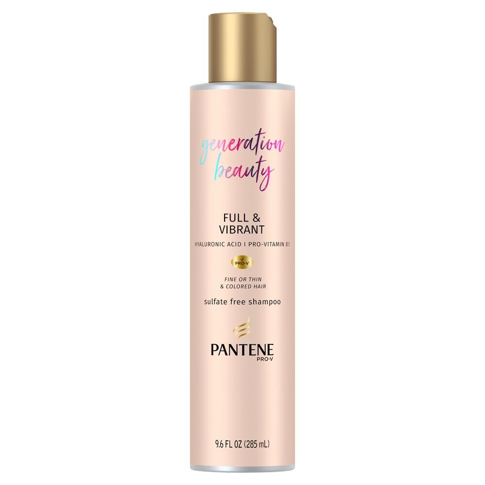 Pantene Generation Beauty Full & Vibrant Shampoo with Hyaluronic Acid – 9.6 Fl Oz
