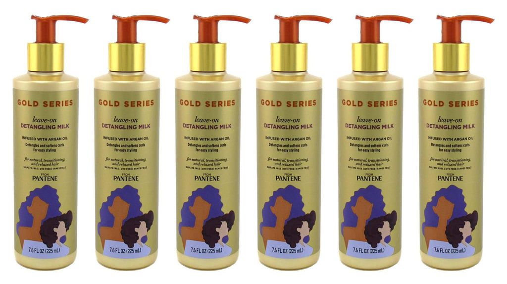 Pantene Gold Series Leave-In Detangling Milk – 7.6 oz, Pack of 6