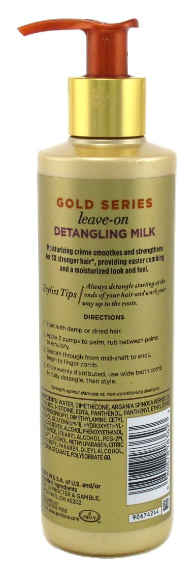 Pantene Gold Series Leave-In Detangling Milk – 7.6 oz, Pack of 6