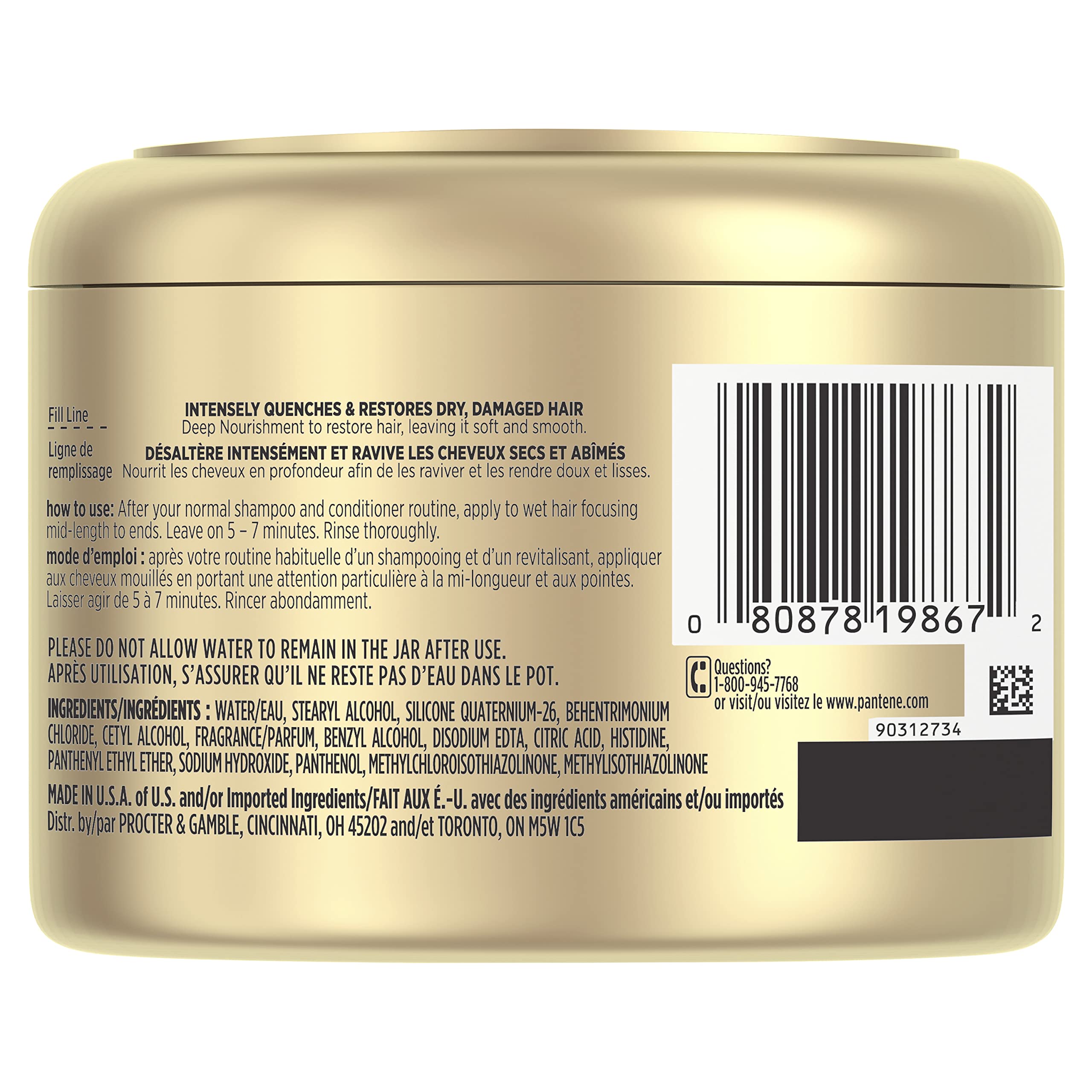 Pantene Miracle Rescue Hair Mask – Deep Conditioning for Dry & Damaged Hair (6.4 oz)