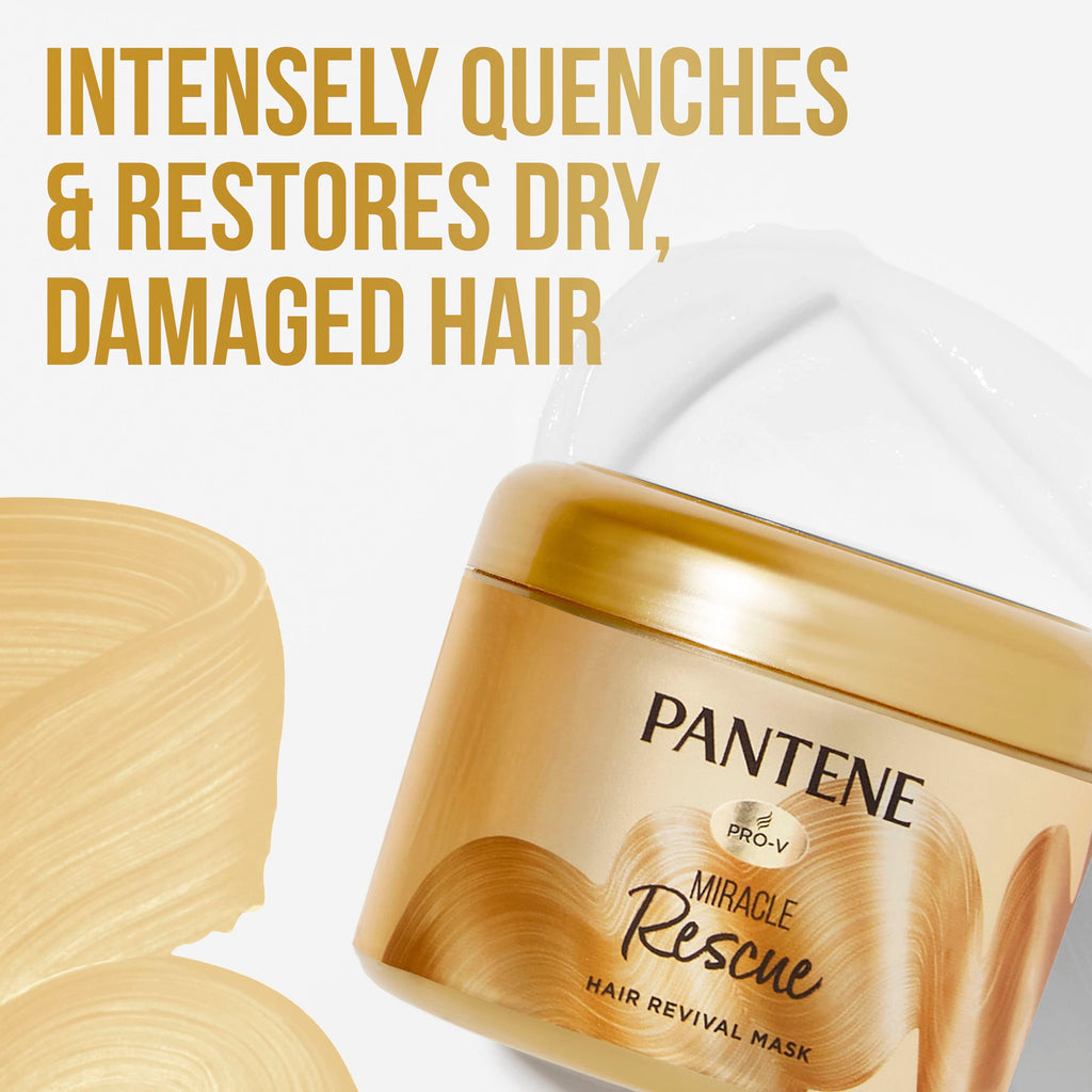 Pantene Miracle Rescue Hair Mask – Deep Conditioning for Dry & Damaged Hair (6.4 oz)