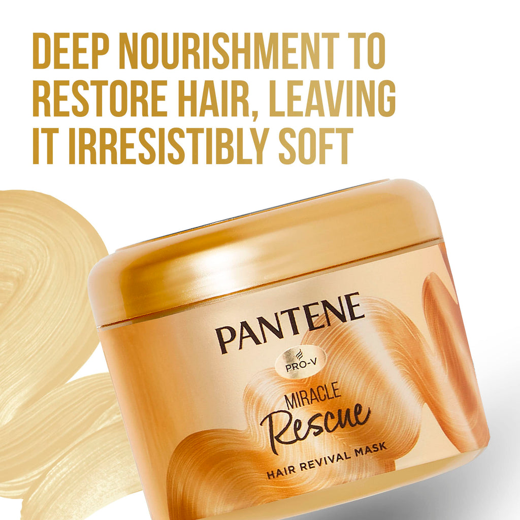 Pantene Miracle Rescue Hair Mask – Deep Conditioning for Dry & Damaged Hair (6.4 oz)