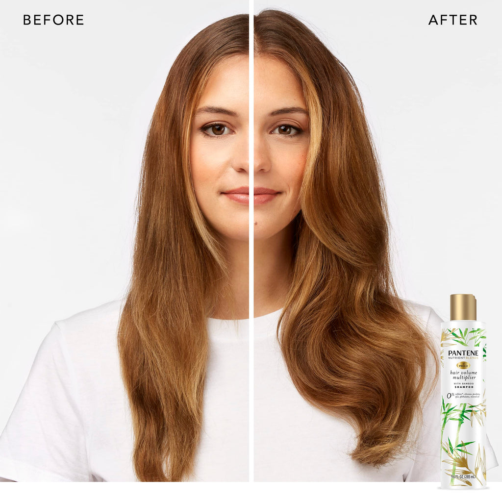 Pantene Sulfate Free Shampoo with Bamboo — Volumizing, Color Safe, 9.6 oz