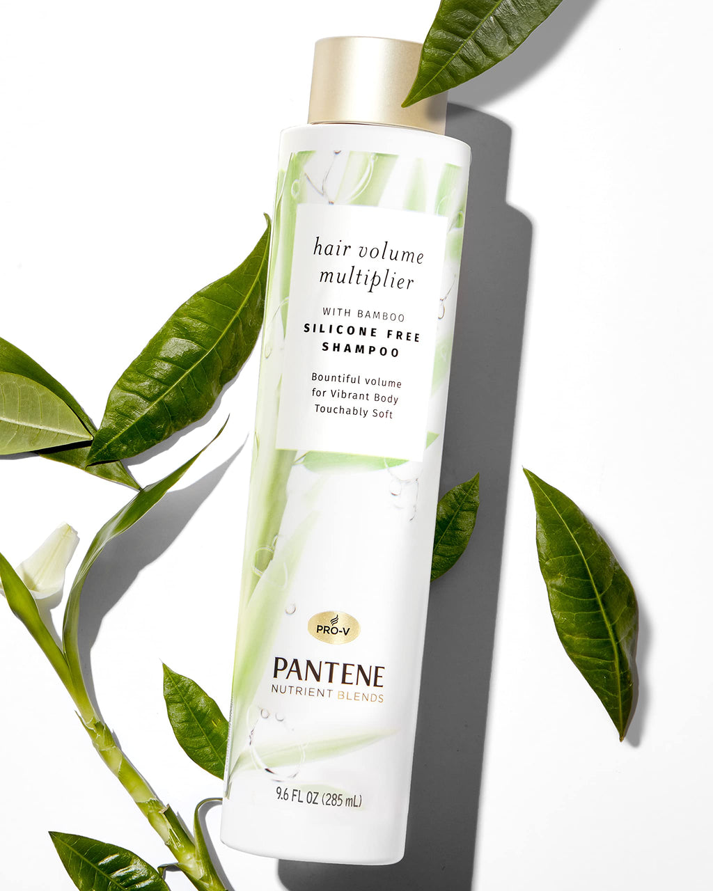 Pantene Volumizing Shampoo with Bamboo – Volume Multiplier for Fine Hair (4 x 9.6 oz)