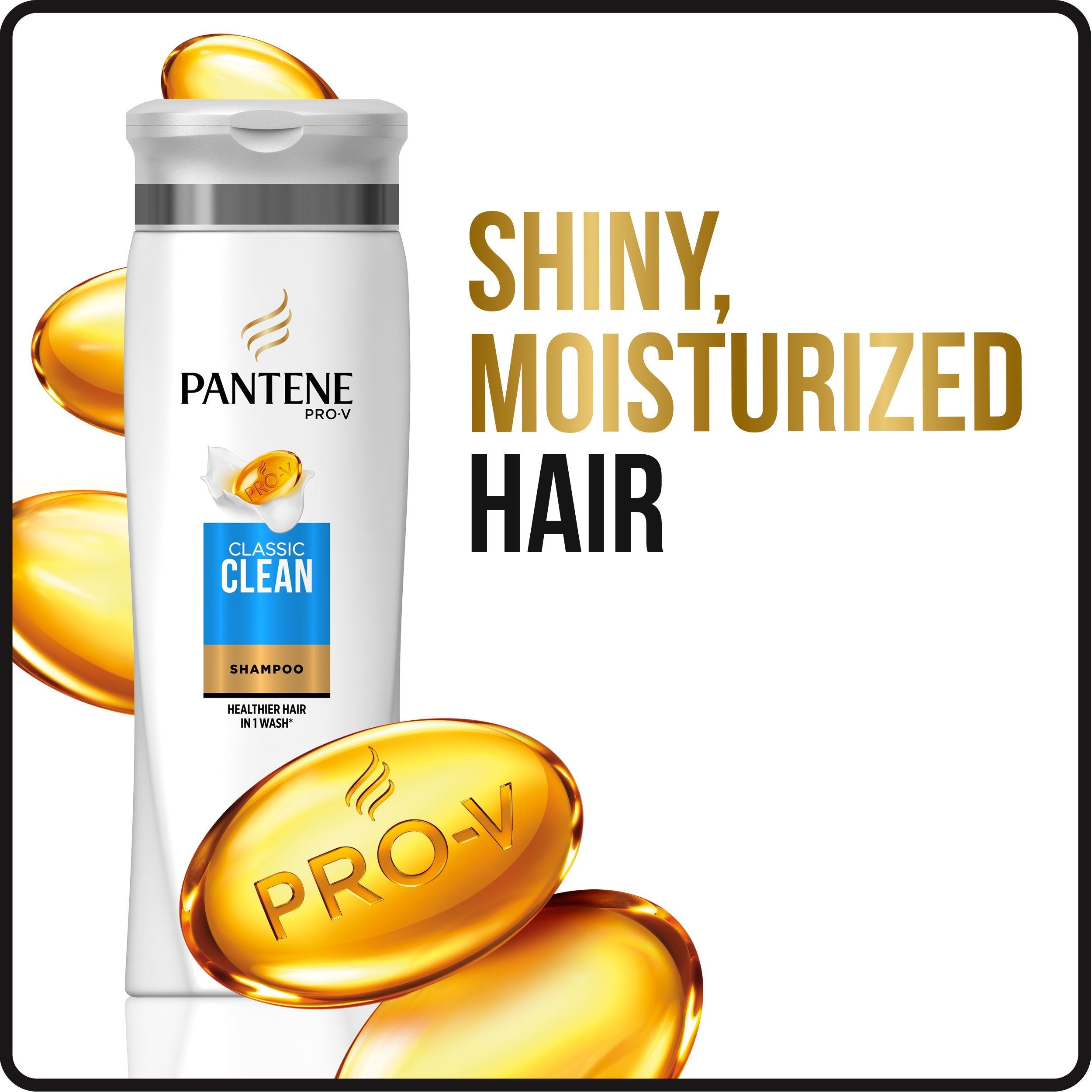 Pantene Pro-V Classic Clean Shampoo – 3 x 12.6 fl oz | Gentle Daily Clean for All Hair Types